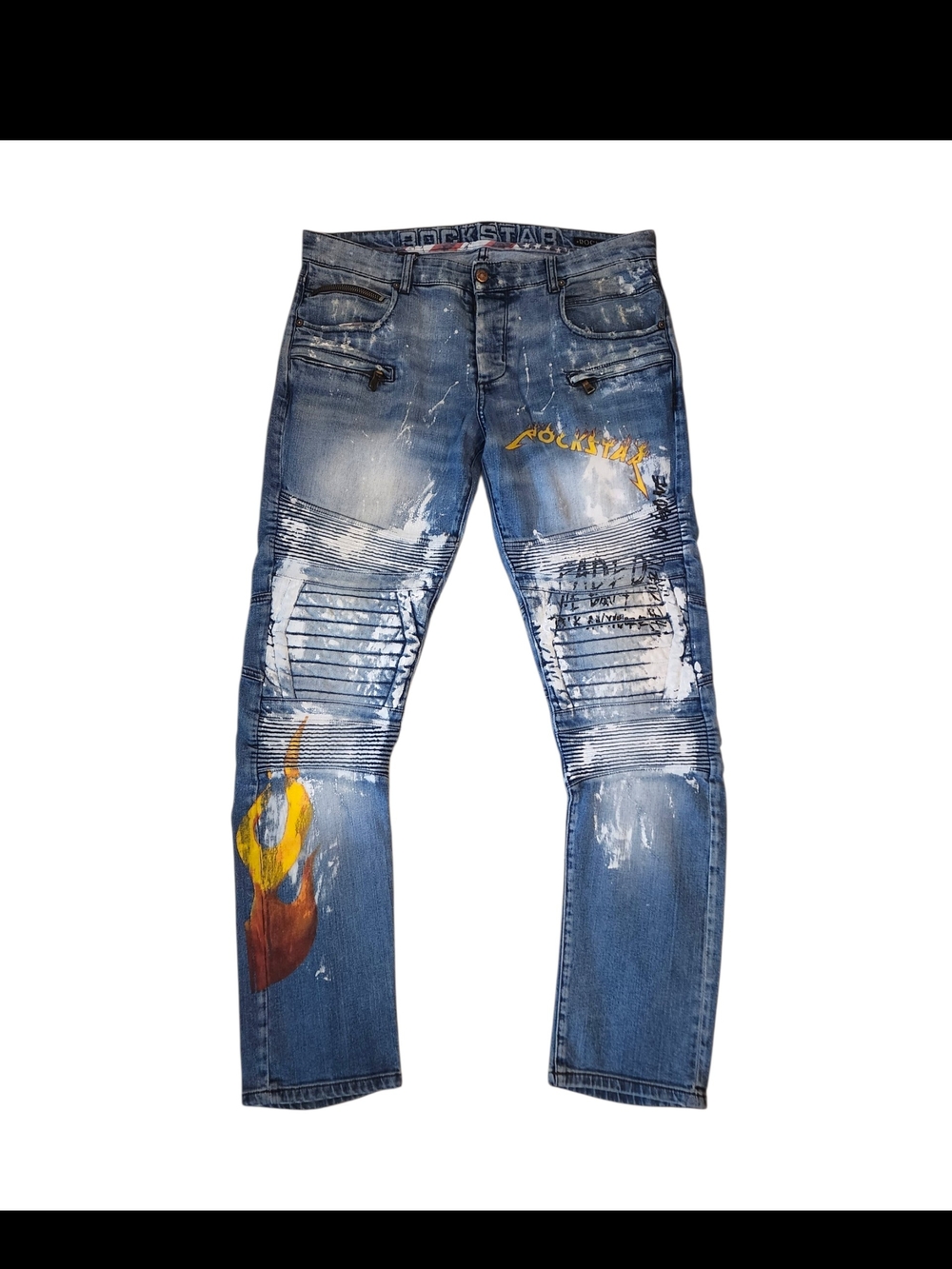 Rockstar Mens Distressed Skinny Jeans 36